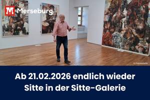 Beitragsbild Feier des Guten und Abwehr des Bösen © Pressestelle Michael Finger vor dem Triptychon "Höllensturz in Vietnam" (1966/67) von Willi Sitte in der gleichnamigen Galerie