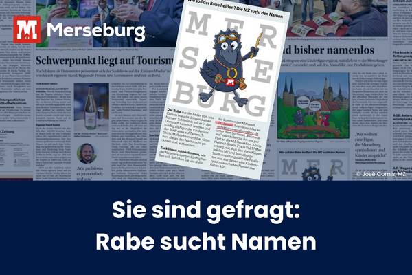 der MZ Artikel vom 14.01.2025 über die neue Rabenfigur, die die Stadt für Kinder repräsentieren soll