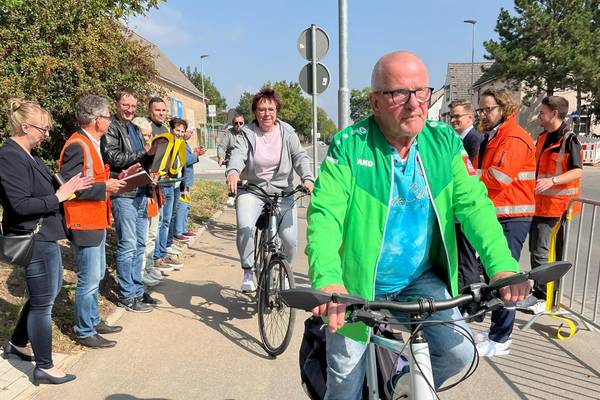 Einweihung Rad-Gehweg in Kötzschen © Pressestelle fahrradfahrer